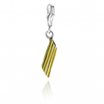 Penne Pasta Charm in Sterling Silver and Enamel