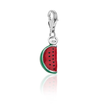 Watermelon Charm in Sterling silver and Enamel 
