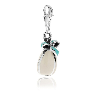 Easter Egg Charm in Sterling Silver and Enamel