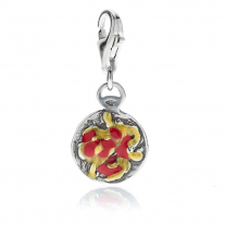 Bucatini Amatriciana Charm in Sterling Silver and Enamel