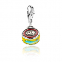 Anchovies Tin Charm in Sterling Silver and Enamel
