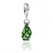 Spiny Artichoke Charm in Sterling Silver and Enamel