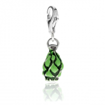 Spiny Artichoke Charm in Sterling Silver and Enamel
