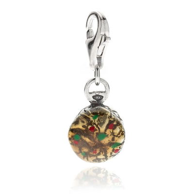 Panettone Charm in Sterling Silver and Enamel