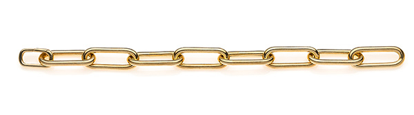 Karabiner Mesh-Armband aus Gold und Sterlingsilber.