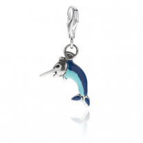 Swordfish Charm in Sterling Silver and Enamel